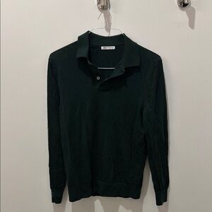 Zara Men’s Green Sweater Polo